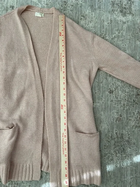 CASLON Womens Open Front Cardigan Wool Blend Sweater Light Pink Sz S Cottagecore - Picture 8 of 9